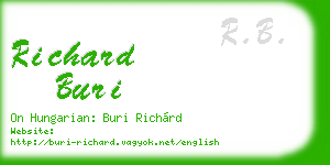 richard buri business card