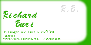 richard buri business card